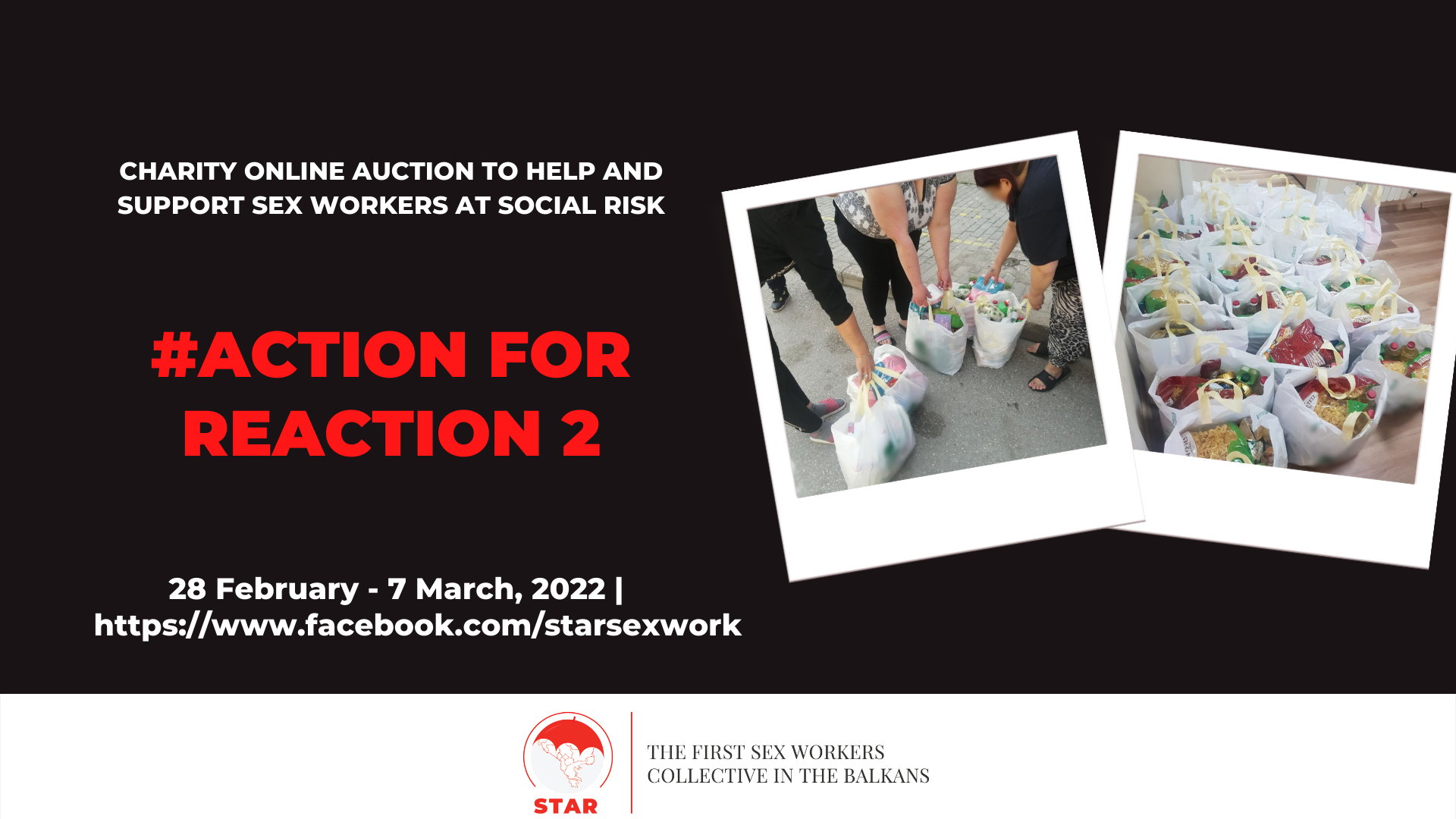 ACTION FOR REACTION 2– Charity online auction to help and support sex  workers at social risk – The First Sex Workers Collective in the Balkans