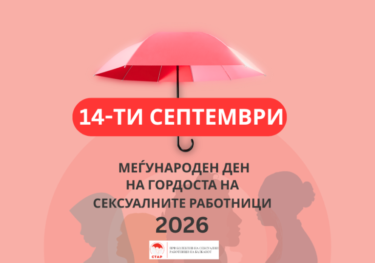 14-ти септември – Меѓународен ден на гордоста на сексуалните работници 2026